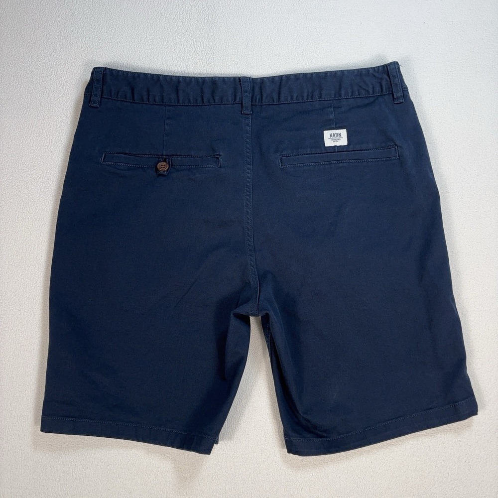 Katin 8"‎ Shorts Men's 32 (fits 33) Navy Stretch Surf Casual Chinos - Picture 2 of 16